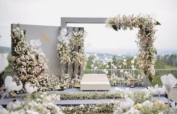 Modern luxury wedding backdrop